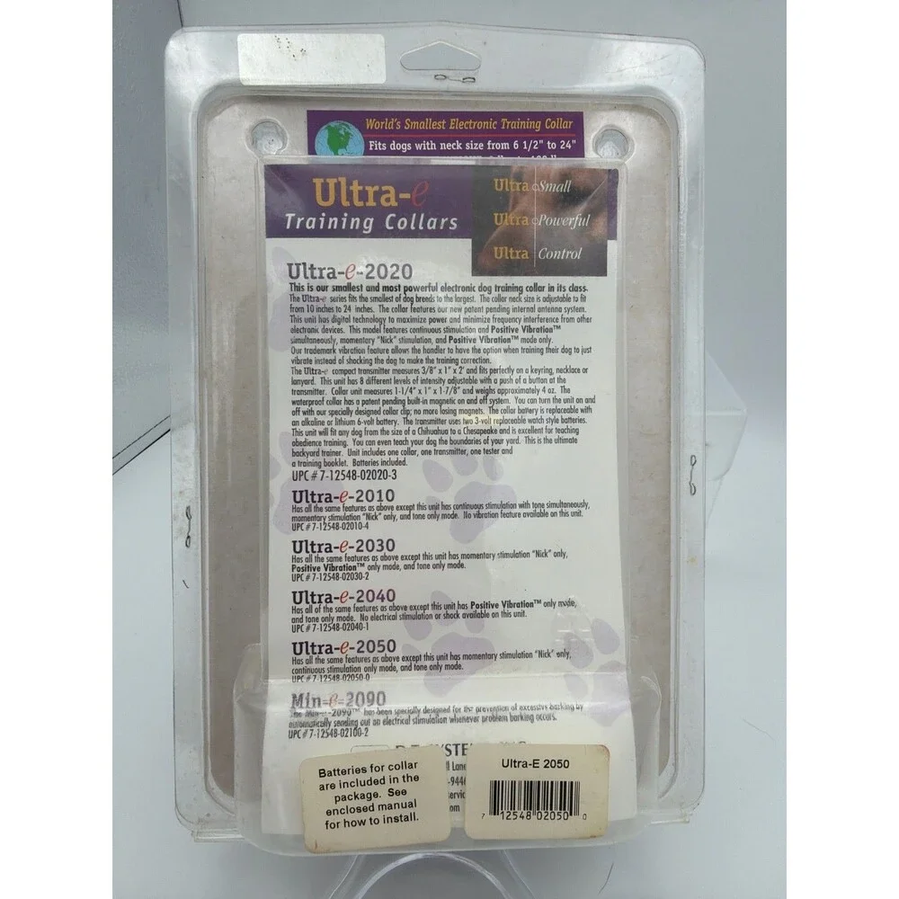 Ultra-e 2050 Electronic Dog Training Collar New Old Stock Sealed NOS